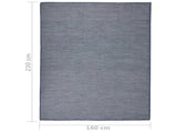 Outdoor Flatweave Rug 160x230 cm Blue 340797