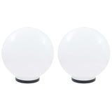 Bowl Lamp Set of 2 White Polymethyl methacrylate 50657