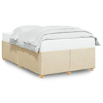 Bed Frame without Mattress Cream 120x190 cm Small Double Fabric 3284720