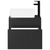 Bathroom Furniture Set Black Engineered Wood 3404301