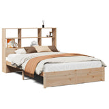 Bookcase Bed without Mattress 120x200cm Solid Wood Pine 3322391