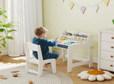 Art Table and Chair Set for children, Kids Art Desk and Chair Set with Storage Shelf and Drawers T3398P422174