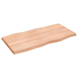 Table Top Light Brown 100x50xcm Treated Solid Wood Live Edge 363951