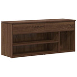 Shoe Bench Brown Oak 102x30.5x45 cm Engineered Wood 859142