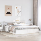 Bed Frame with Headboard White 180x200 cm Super King Solid Wood Pine 3306334