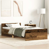 Bed Frame without Mattress Old Wood 90x190 cm Single Engineered Wood 857478