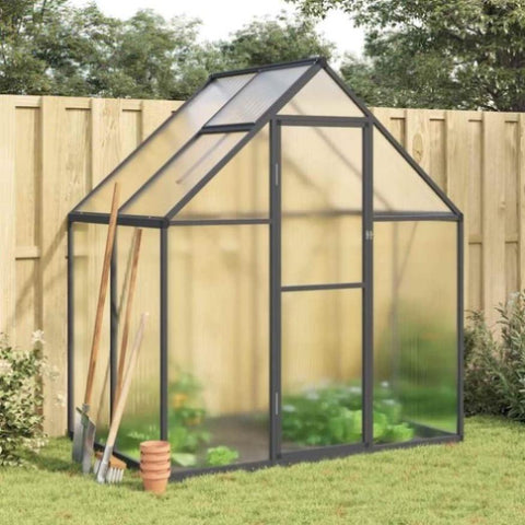 ZNTS Greenhouse with Base Frame Anthracite 169x114x195 cm Aluminium 4005824