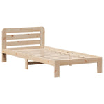 ZNTS Bed Frame without Mattress 100x200 cm Solid Wood Pine 3309917