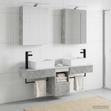 Bathroom Cabinet Set 5 pcs Concrete Grey Engineered Wood 3406314