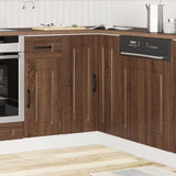 Kitchen Corner Base Cabinet Kalmar Brown Oak Engineered Wood 853514