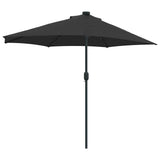 Garden Parasol Black 294 x 150 x 224 cm Polyester and Steel 42003273