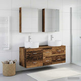 Bathroom Furniture Set 5 pcs Old Wood 53 x 15.5 x 70 cm 3406933