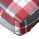 Pallet Cushions 3 pcs Red Check Fabric 360957