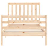 Bed Frame without Mattress 100x200 cm Solid Wood 3194236