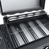 Gas BBQ Grill with 5 Burners Black Powder-coated Steel 3214253
