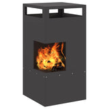 Fire Pit Black 50 x 50 x 100 cm Steel 858932