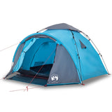 ZNTS Camping Tent Dome 3-Person Blue Quick Release 4004227