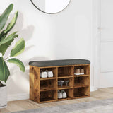 Shoe Bench Old Wood 82x32x50 cm Engineered Wood 857623