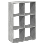 ZNTS Room Divider Bookcase Concrete Grey 69.5x29x103.5 cm Engineered Wood 858015