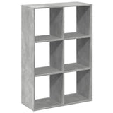 ZNTS Room Divider Bookcase Concrete Grey 69.5x29x103.5 cm Engineered Wood 858015