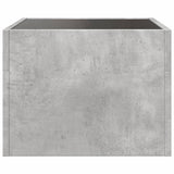 ZNTS Bedside Table with Infinity LED Concrete Grey 40x40x30 cm 3284073