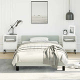 Bed Frame without Mattress Light Grey Twin Velvet 347597