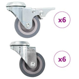 12 pcs Bolt Hole Swivel Casters 50 mm 277882