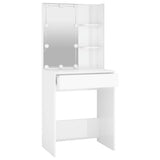 Dressing Table with LED High Gloss White 60x40x140 cm 808834