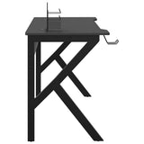 Gaming Desk with K Shape Legs Black 110x60x75 cm 325402