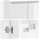 Bathroom Furniture Set High Gloss White Engineered Wood 3404344