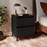 Bed Cabinet Black 40x35x50 cm Engineered Wood 805871