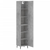 Highboard Concrete Grey 34,5x34x180 cm Engineered Wood 3198805