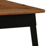 Dining Table Solid Acacia Wood and Steel 120x60x76 cm 246295