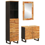 Bathroom Sets with Drawer with Shelf Natural Solid Mango Wood 3310103