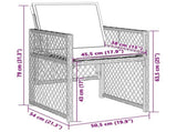 Garden Chairs with Cushions 4 pcs Brown Poly Rattan 364952