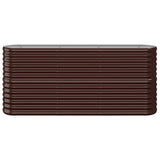 Garden Raised Bed Galvanised Steel 152x40x68 cm Brown 318895