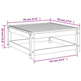 2 Piece Garden Lounge Set White Solid Pinewood 805696