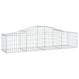 Arched Gabion Baskets 2 pcs 200x50x40/60 cm Galvanised Iron 3145577