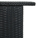 ZNTS Garden Bar Table Black 120x55x110 cm Poly Rattan 313468