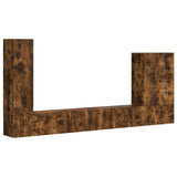 TV Wall Cabinet Set Wall-mounted 6 pcs Smoked Oak 3408957