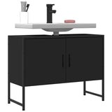 Bathroom Sink Cabinet Black Engineered wood Medium 842461