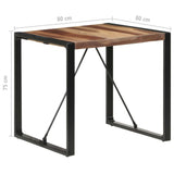 Dining Table 80x80x75 cm Solid Wood 321602