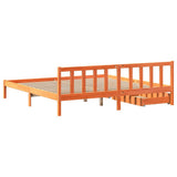 Bed Frame without Mattress Wax Brown 180x200 cm Super King Solid Wood Pine 3301496