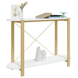 Console Table White 110x38x75 cm Engineered Wood 345690