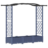 Raised Bed with Trellis and Roof Grey 169 x 40 x 125 cm PP 42032552