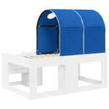 Bed with Tunnel 4 pcs White and Blue Engineered Wood 3423499