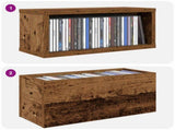 CD Storage Rack 4 pcs Old Wood 40 x 17 x 17 cm Engineered Wood 8012726