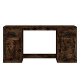 Desk with Cabinet Smoked Oak Engineered Wood 3185332