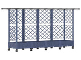 Raised Bed with Trellis and Roof Grey 202.5 x 40 x 127 cm PP 3423162
