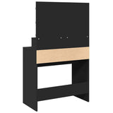 Dressing Table with LED Black 80x41x134.5 cm 848186